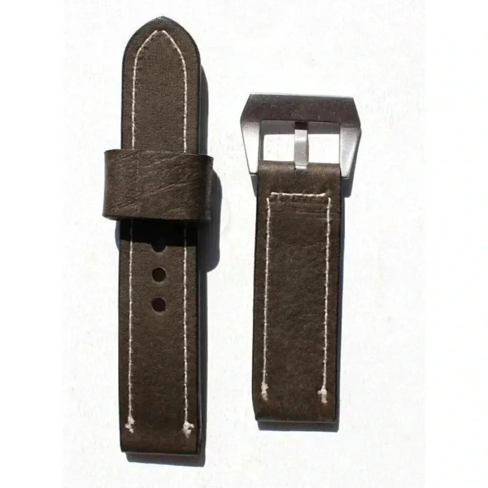 NEW No Name Leather Apple Watch (fits 42mm) Strap / Band - Dusty Green 24mm